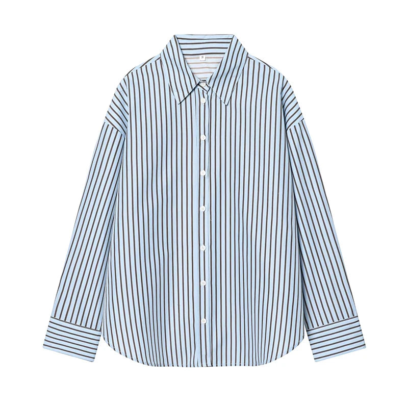 Fashion Blouses Spring Women's Chic Stripes