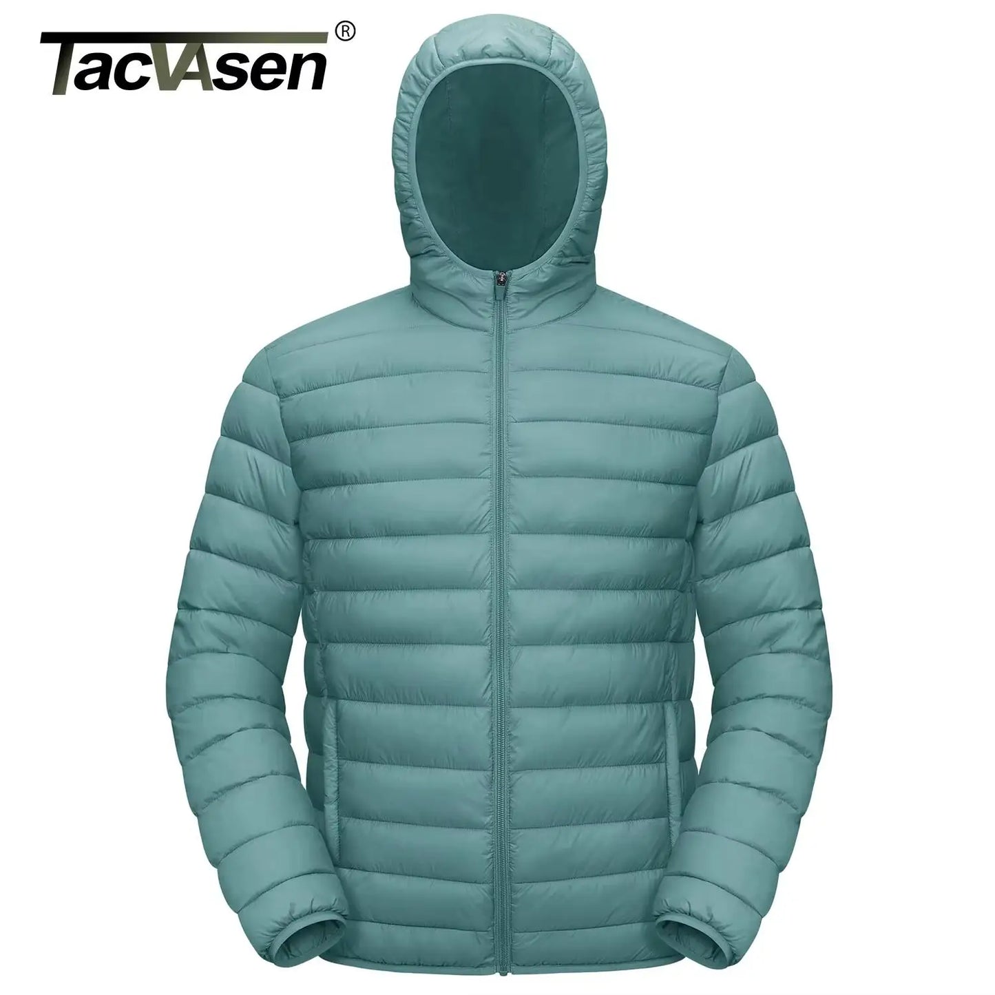 TACVASEN Lightweight Puffer Jackets Mens Water-Repellent Hooded Quilted Jacket