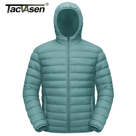 TACVASEN Lightweight Puffer Jackets Mens Water-Repellent Hooded Quilted Jacket