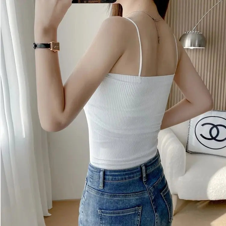 Knitted Camisole Undershirt Women Beauty Sleeveless Bottom Shirt