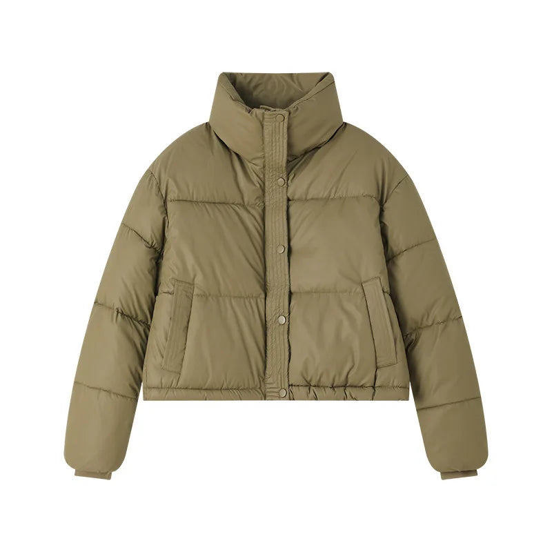 Winter Women Clothes Cropped Jackets Parkas
