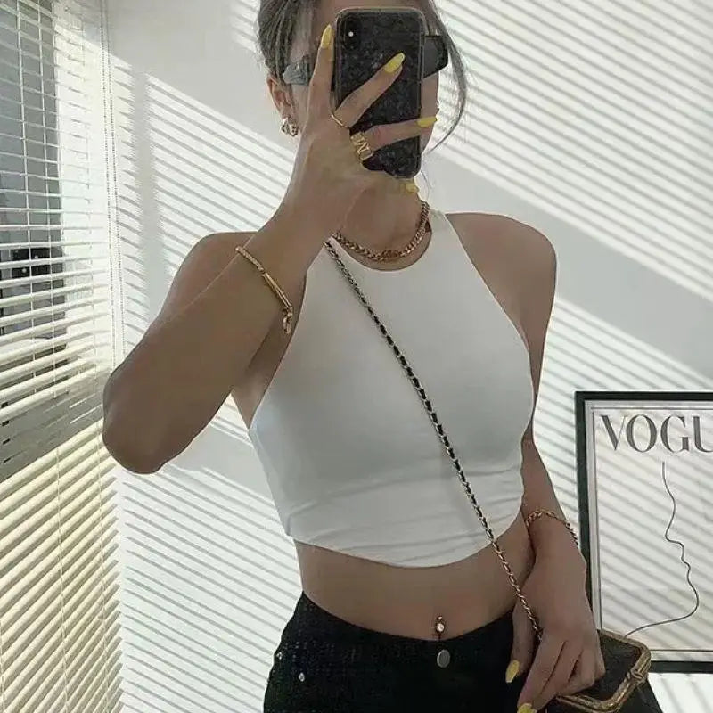 Summer Women Tank Tops Camisole  With Padded Bra