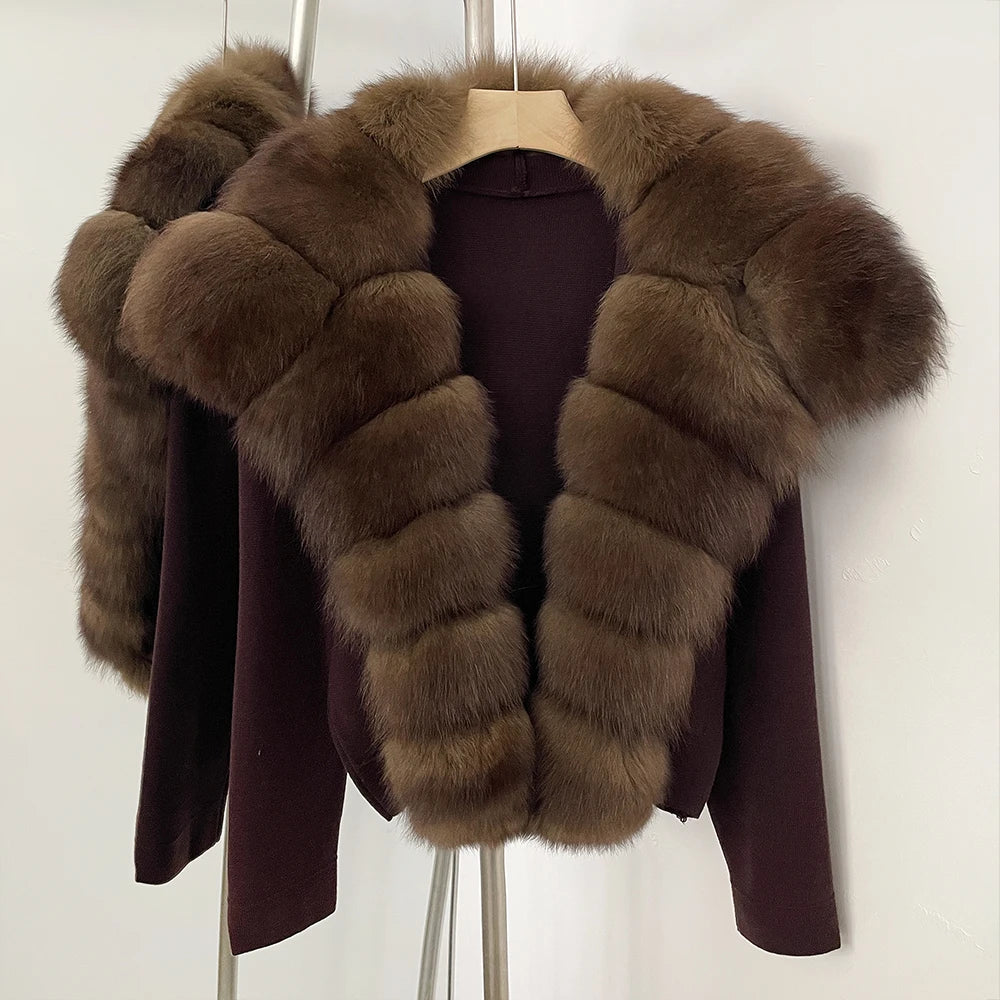 Women's Light sweater with Natural Fur