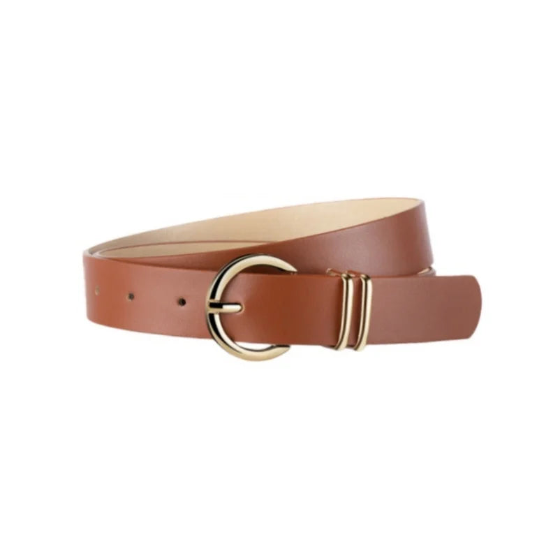 Women Belt Stylish Metal Buckle Belts Minimalist Dress
