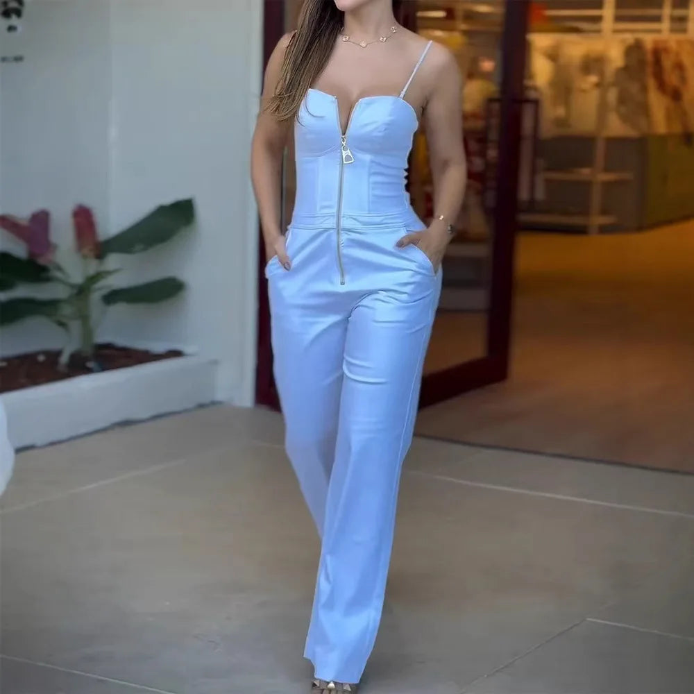 Women's Fashionable High-waist Jumpsuit