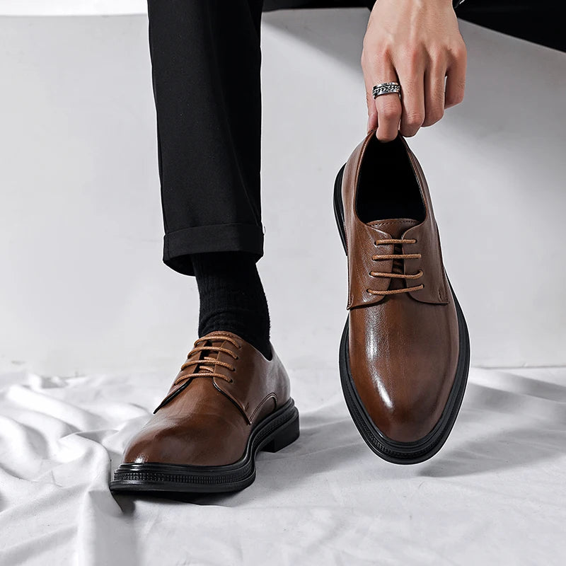 Classic Men's Dress Handmade Lace Up Shoes