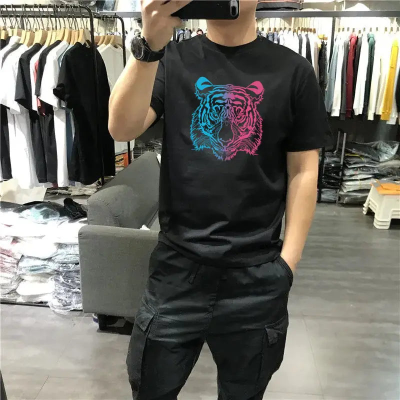 T Shirt for Men Tee Shirts Black 100% Cotton