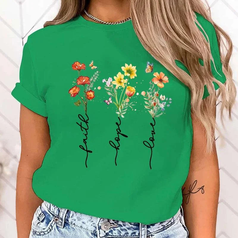 Women's Blouses T Shirt   Short Sleeve