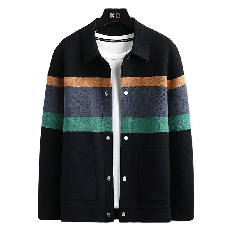 Mens Fashion Knitted Cardigan Coat