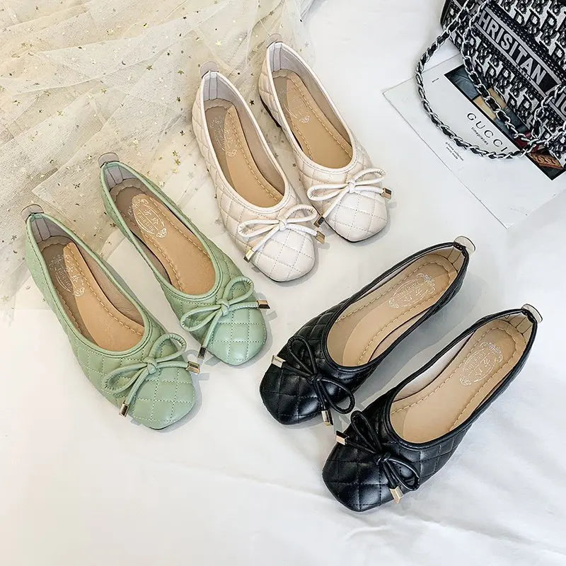 Casual Flats Shoes Women Fashion Pointed Toe  Single Shallow Mouth Loafers