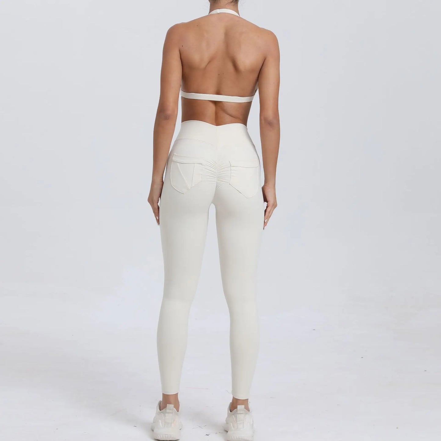 Workout Set for Women Yoga Outfit Seamless Sports Bra High Waist Gym Leggings
