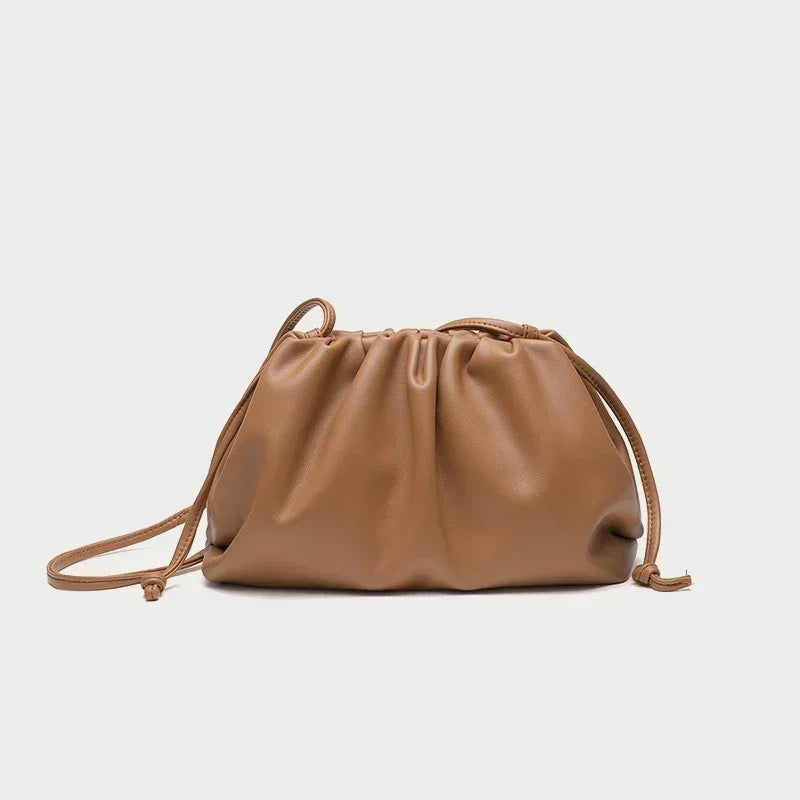Cloud Soft Leather Madame Bag Single Shoulder Slant Dumpling Bag