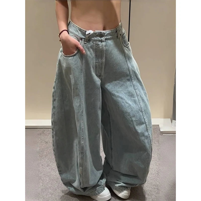 Women's Blue Jeans Hip-hop Fashion Vintage Streetwear