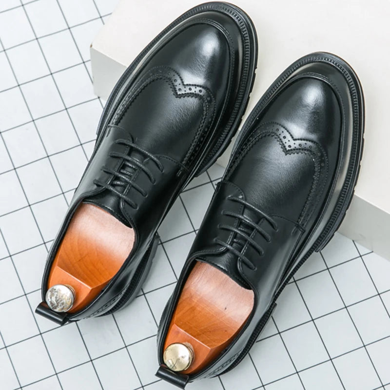Fashion Office Business Leather Shoes For Men Brogues Social Formal Shoes