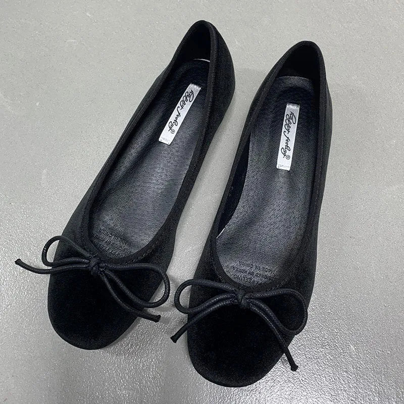 Fashion Silk Women Ballet Flats Shoes