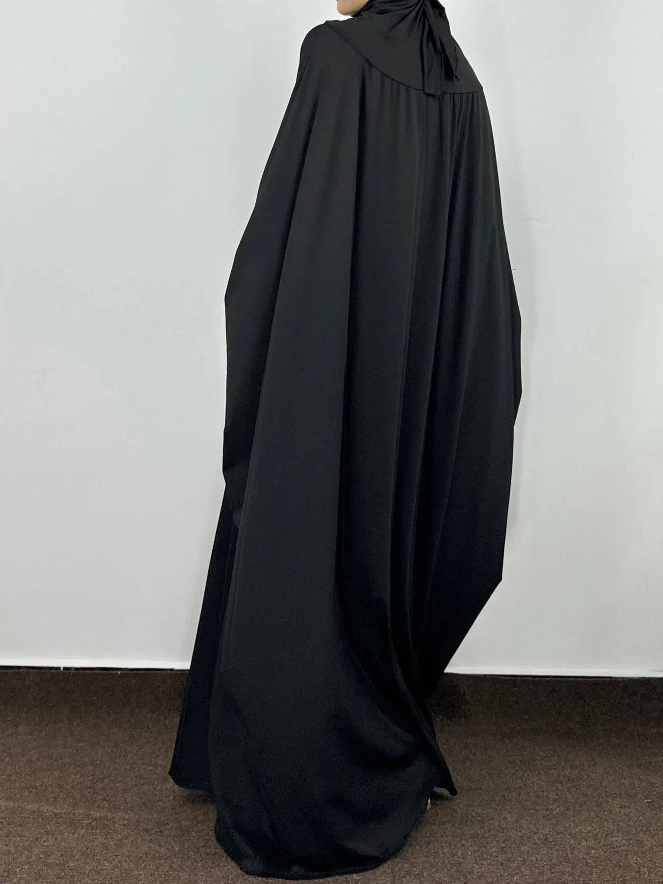 Modest Ramadan Prayer Dress Hooded Long Sleeve One-piece Hijab Dress