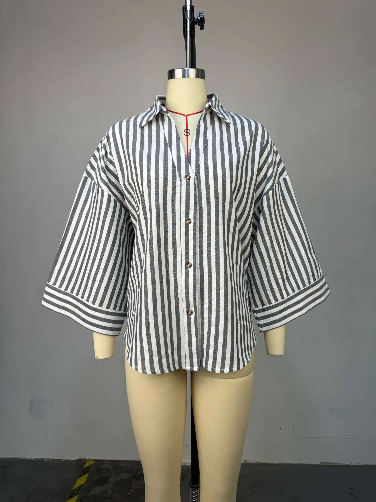 Blouses Shirt Turn Down Collar Full Sleeve