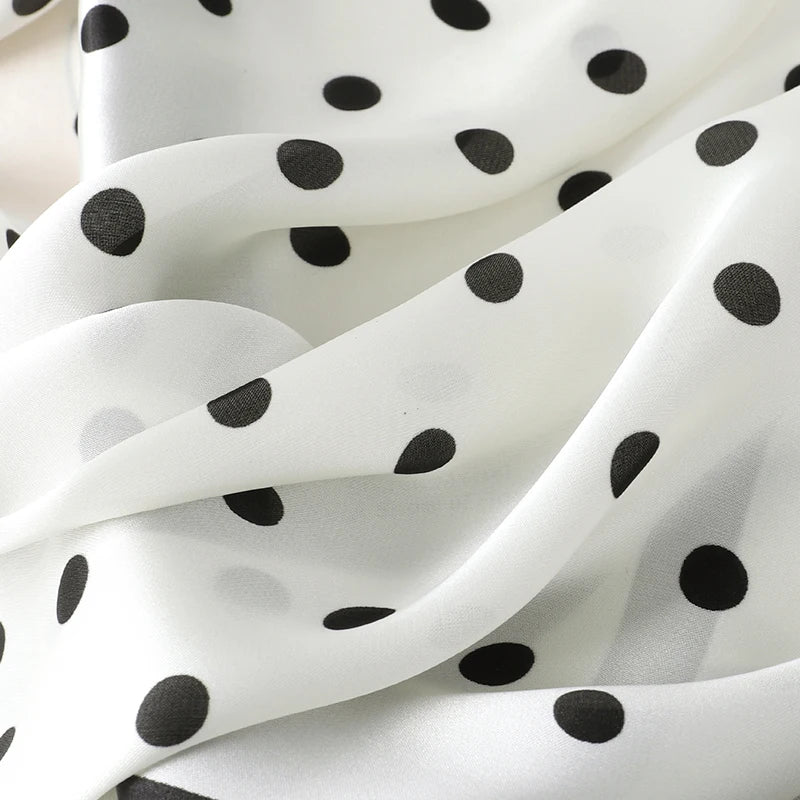 Lady Hair Dot Scarf Female Silk Square Scarves