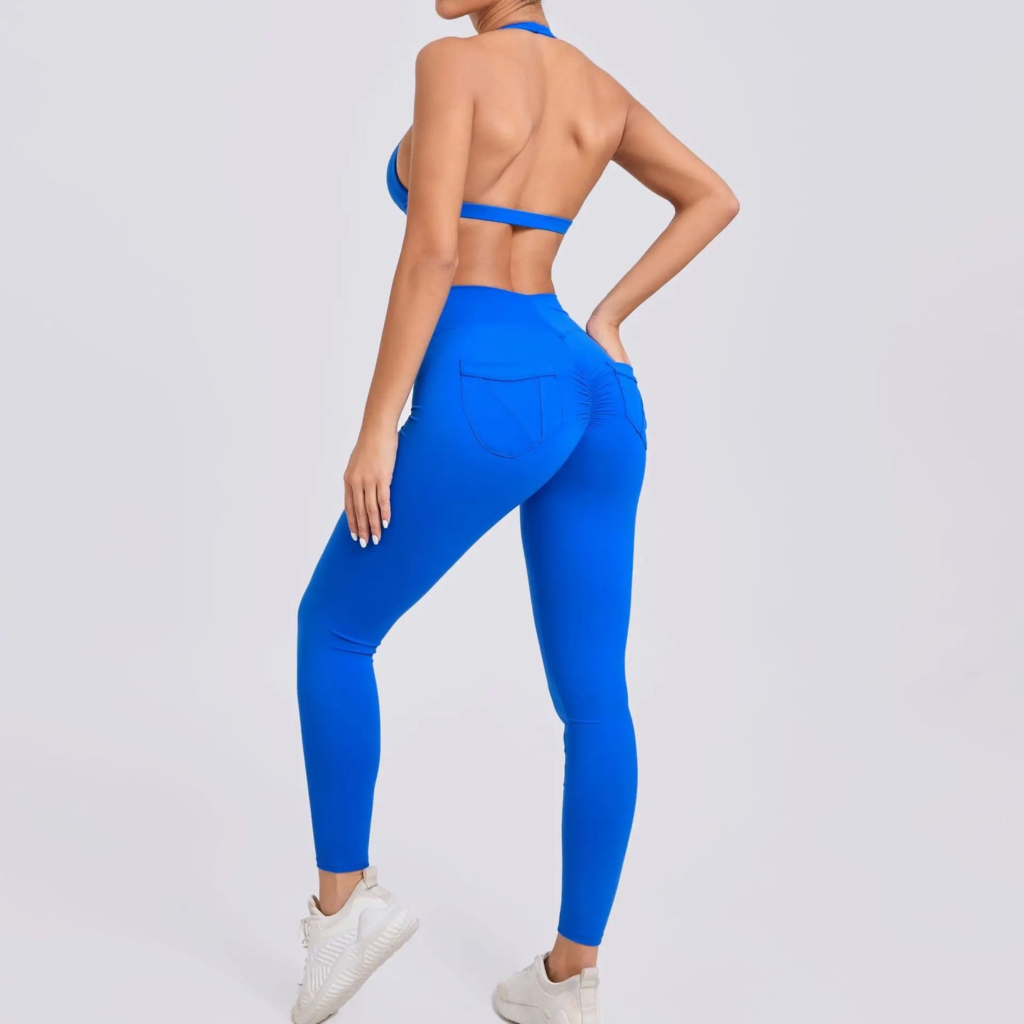 Workout Set for Women Yoga Outfit Seamless Sports Bra High Waist Gym Leggings