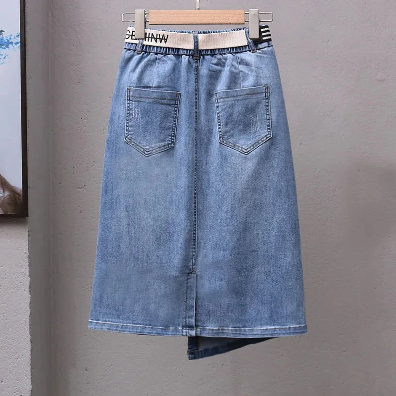 Women's Denim High-waisted Jeans Skirts