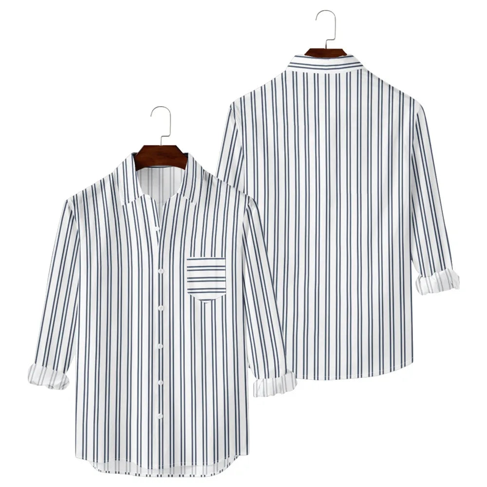 Button Up Shirts Seafoam Striped