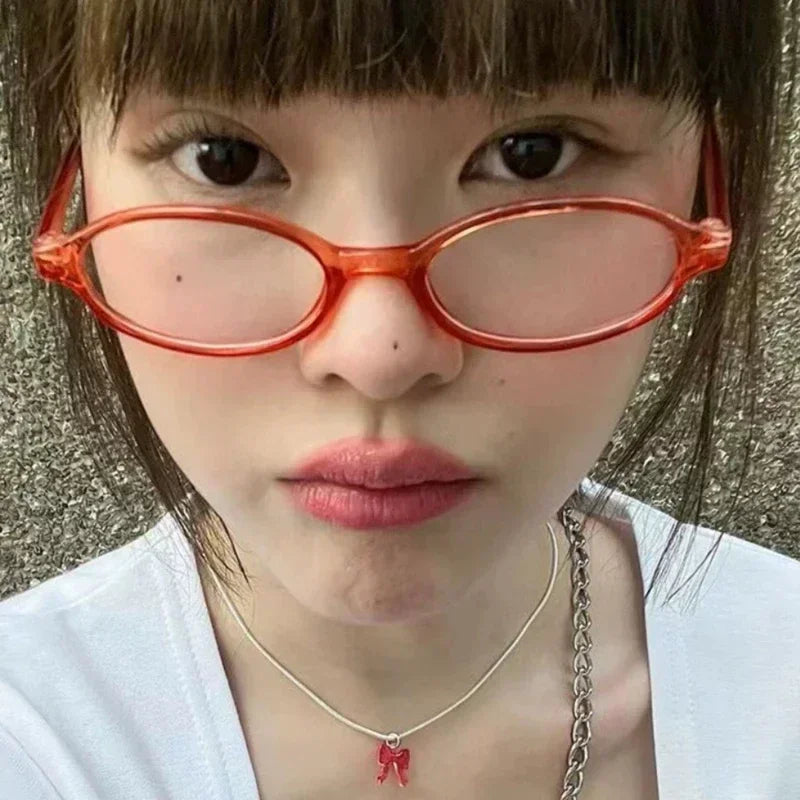 Women Oval Glasses  Blue Light Blocking Eyeglasses