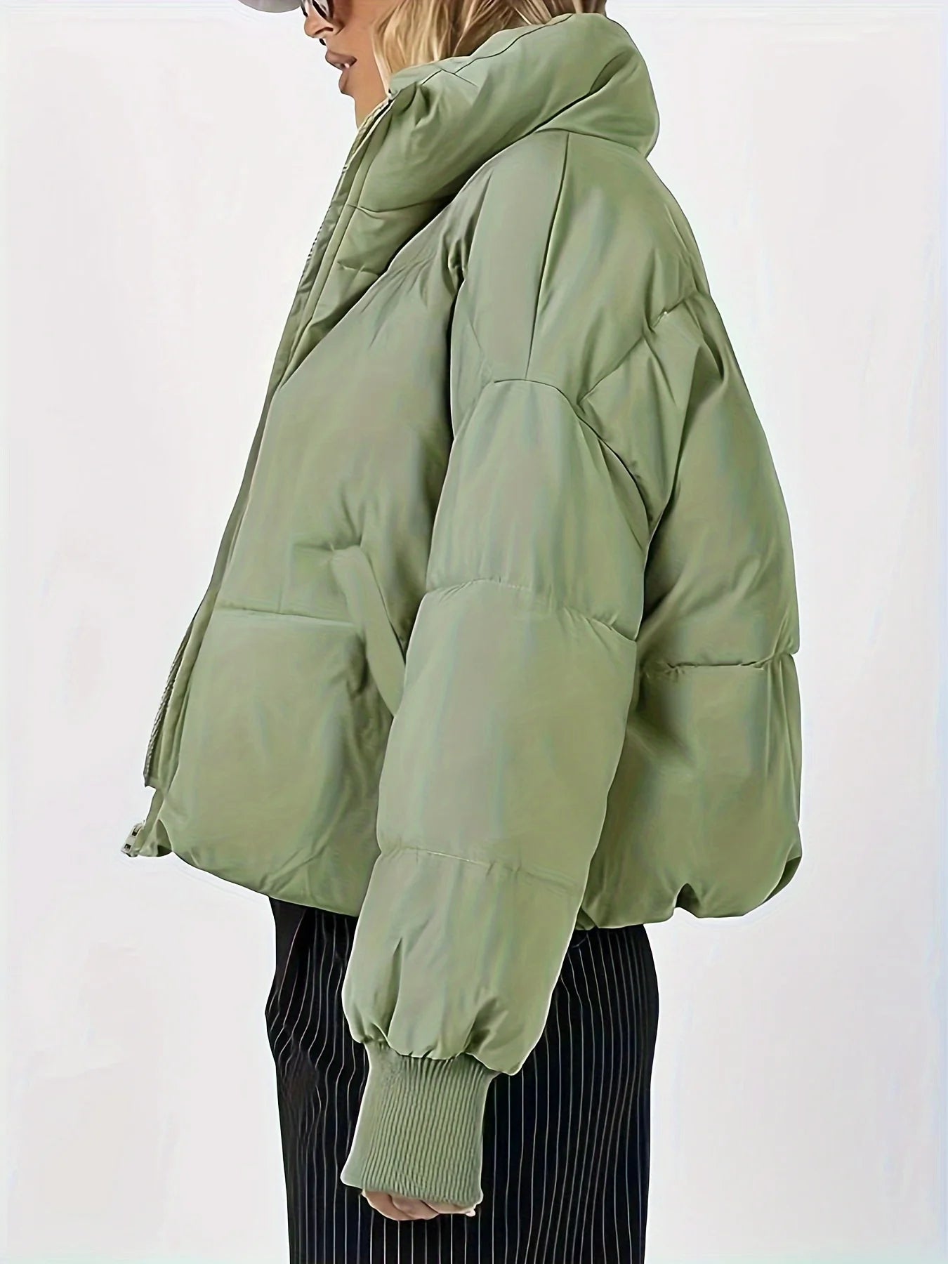 Thickened Oversized Cropped Puffer Jacket