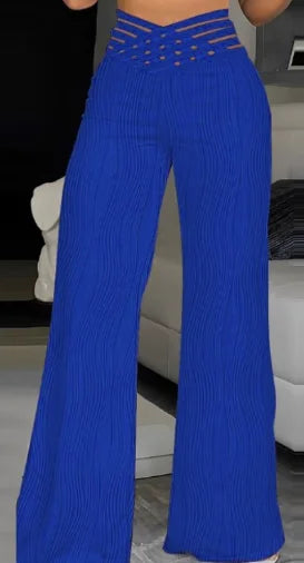 Elegant High Waist Flared Pants For Women