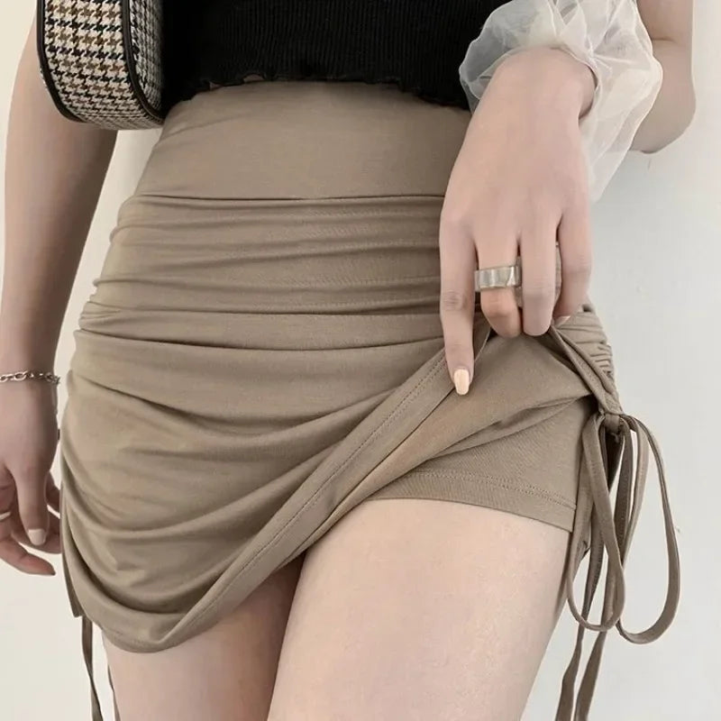 Latin Dance Skirt for Women High Waist Drawstring Dance Practice Skirt