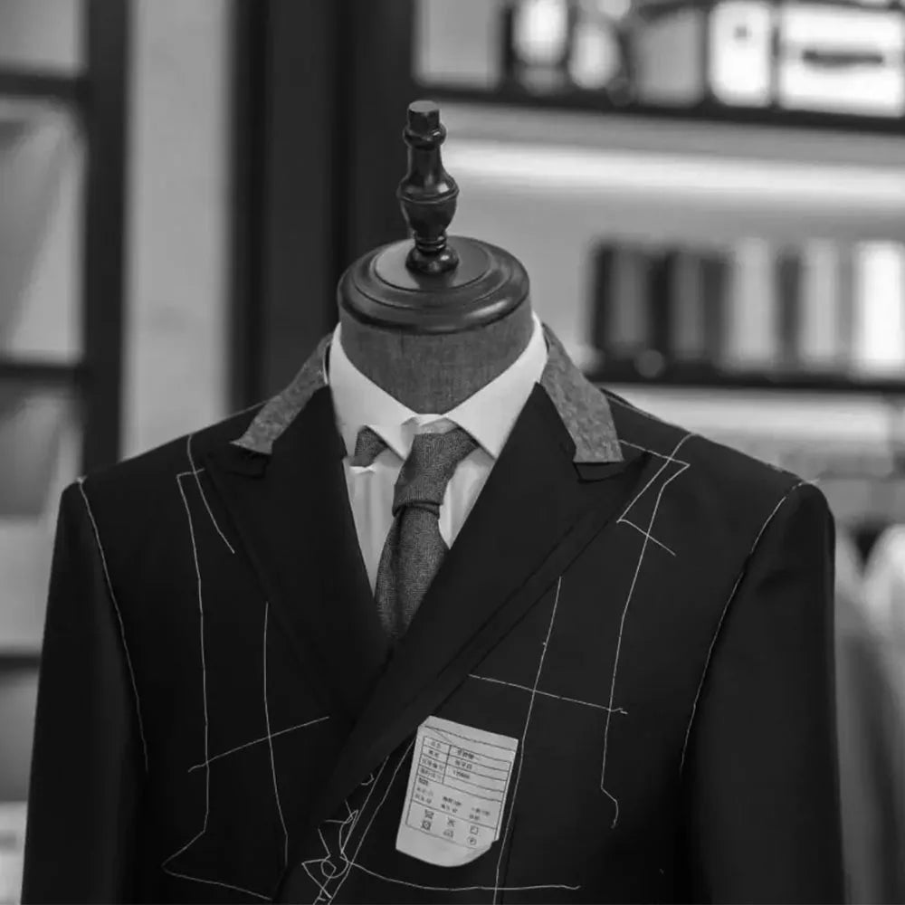 Men's Suits Herringbone Overcoat