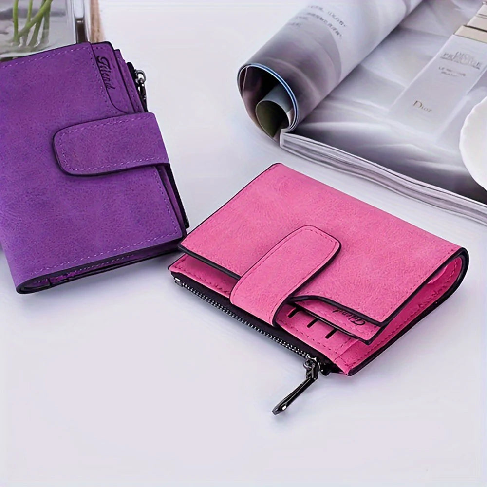 Women Short Wallets PU Leather Fashion Casual Female Purse