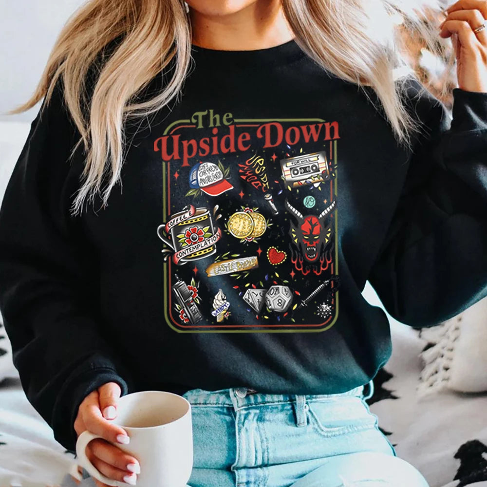 Sweatshirt Upside doWn funny clips for ladies