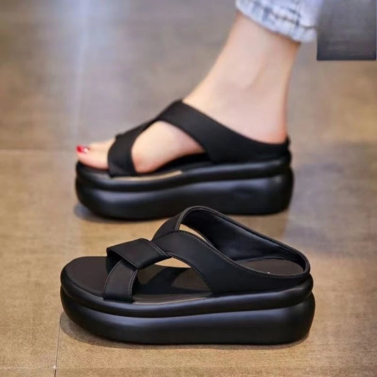 Women's Beach Sandals Thick Bottom Soft Sole Dress Fashionable Outdoor Slippers