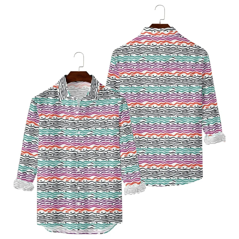 Button Up Shirts Seafoam Striped