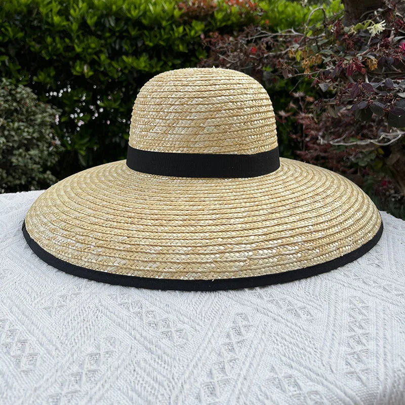 Retro Gold Braided Female Sunshade Flat Sequins Hat