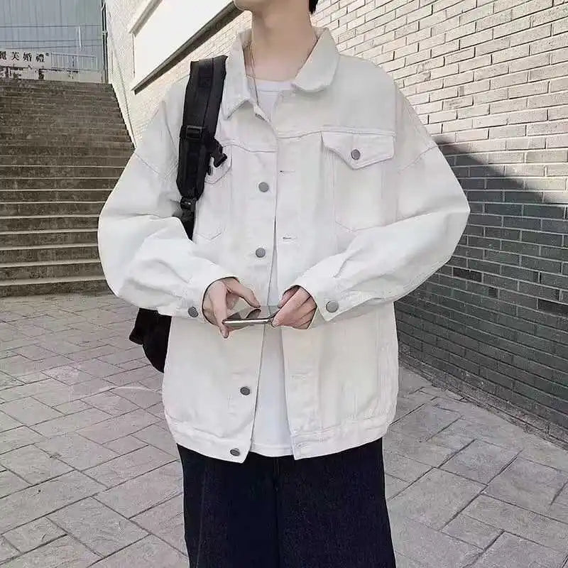 Denim Jackets Men's Fashion Casual Multi Pockets Cargo Jacket