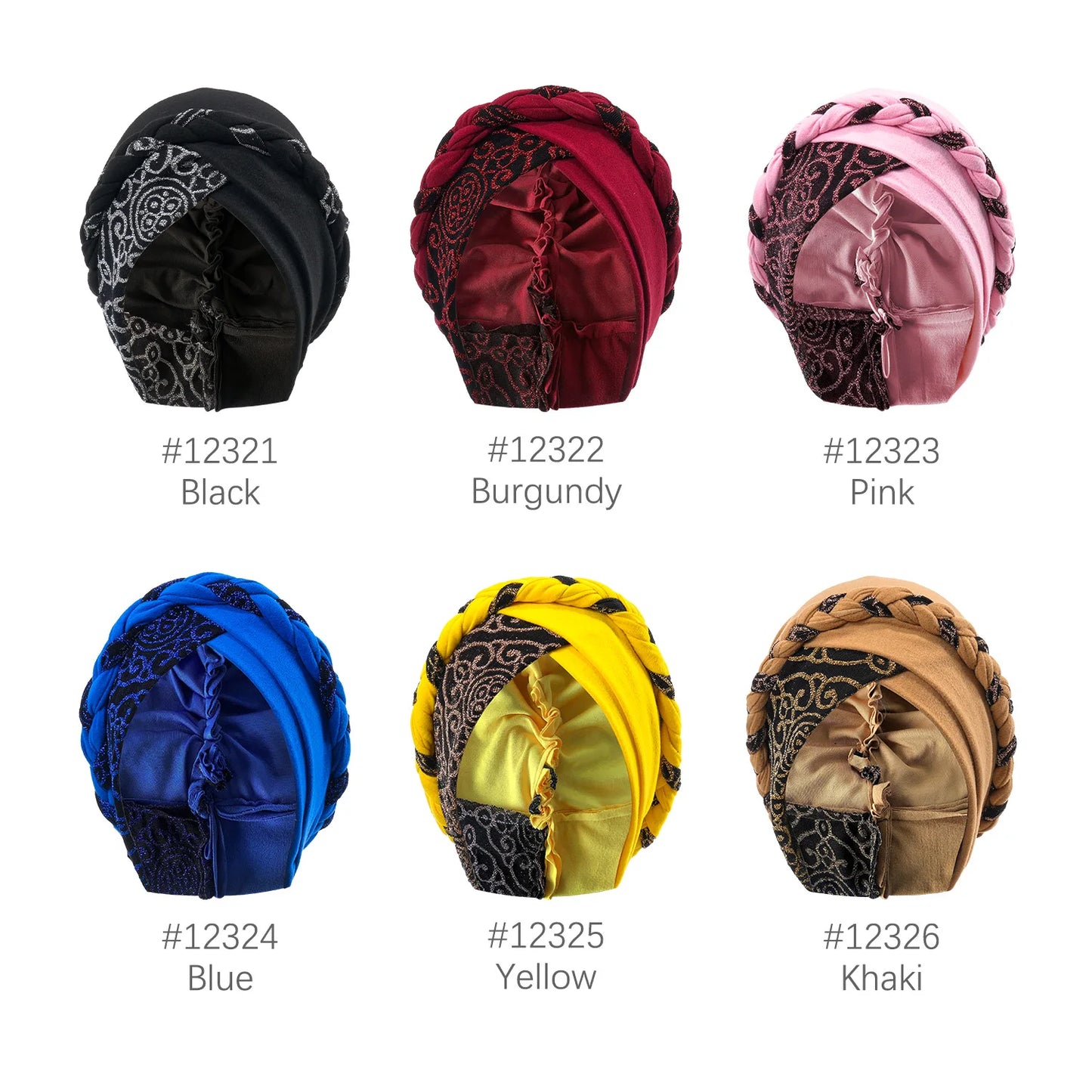 Turban Cap Ladies Islamic Print Bonnet Hat