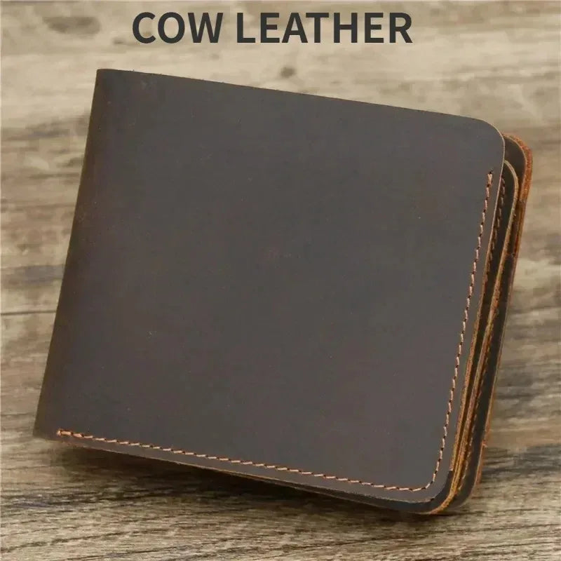 Leather Men's Wallets with Coin Pocket
