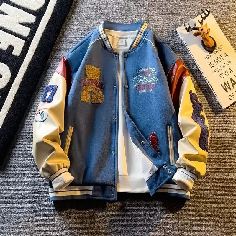 Baseball Jackets with Embroidered Appliques