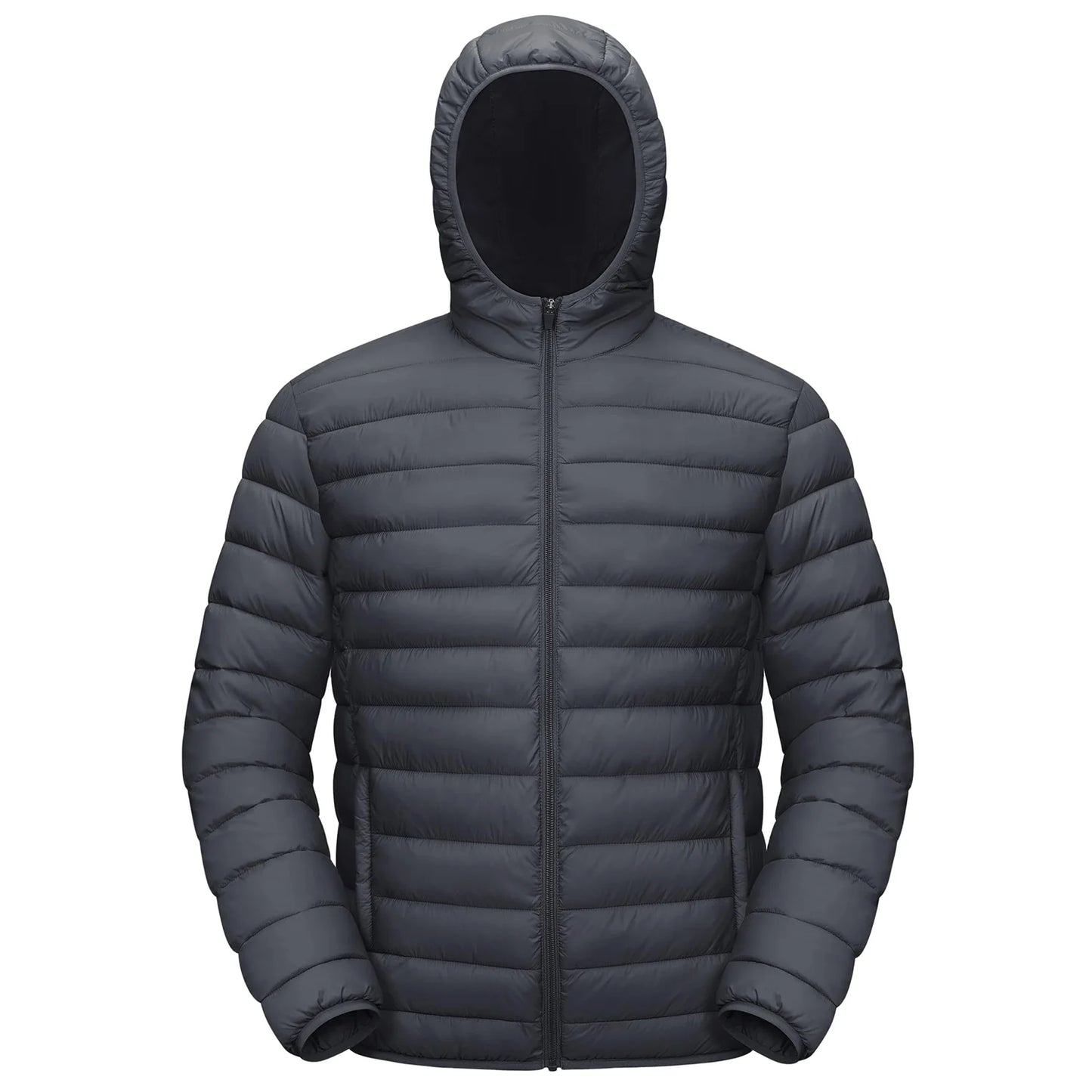 TACVASEN Lightweight Puffer Jackets Mens Water-Repellent Hooded Quilted Jacket