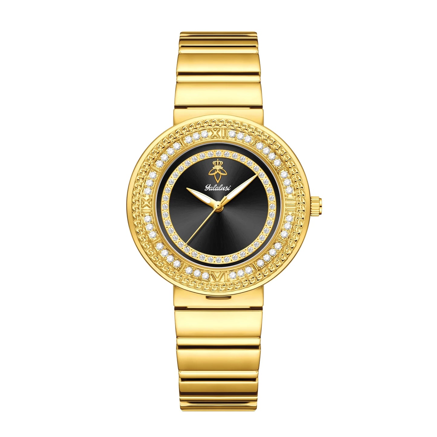 Luxury Diamond-Set Bracelet Watches Quartz Water-Resistant