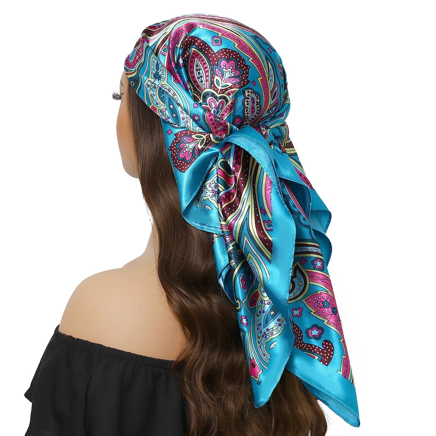 Head Scarf for Women Luxury Brand Satin Bandana