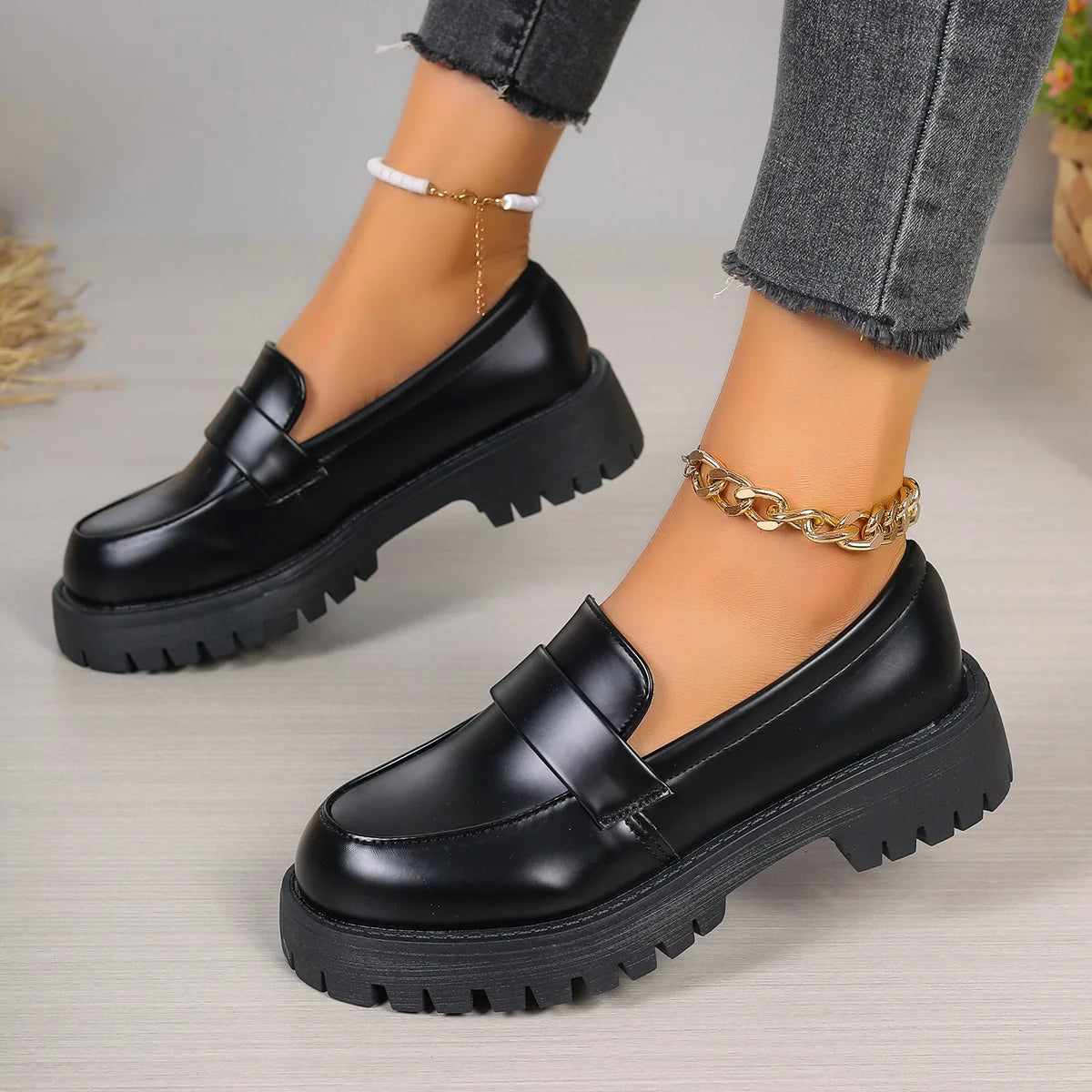 Women Round Toe Single Shoes