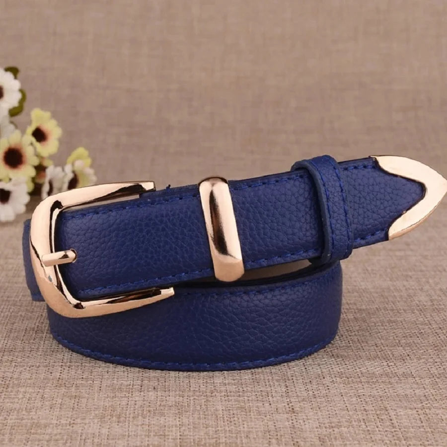 Women's Trousers Belt  Leather Trend White Belt