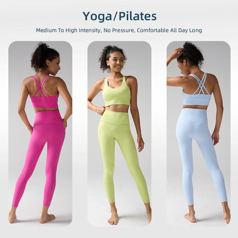 Women's Yoga Set Workout Set 2 Piece High Waist Yoga Leggings