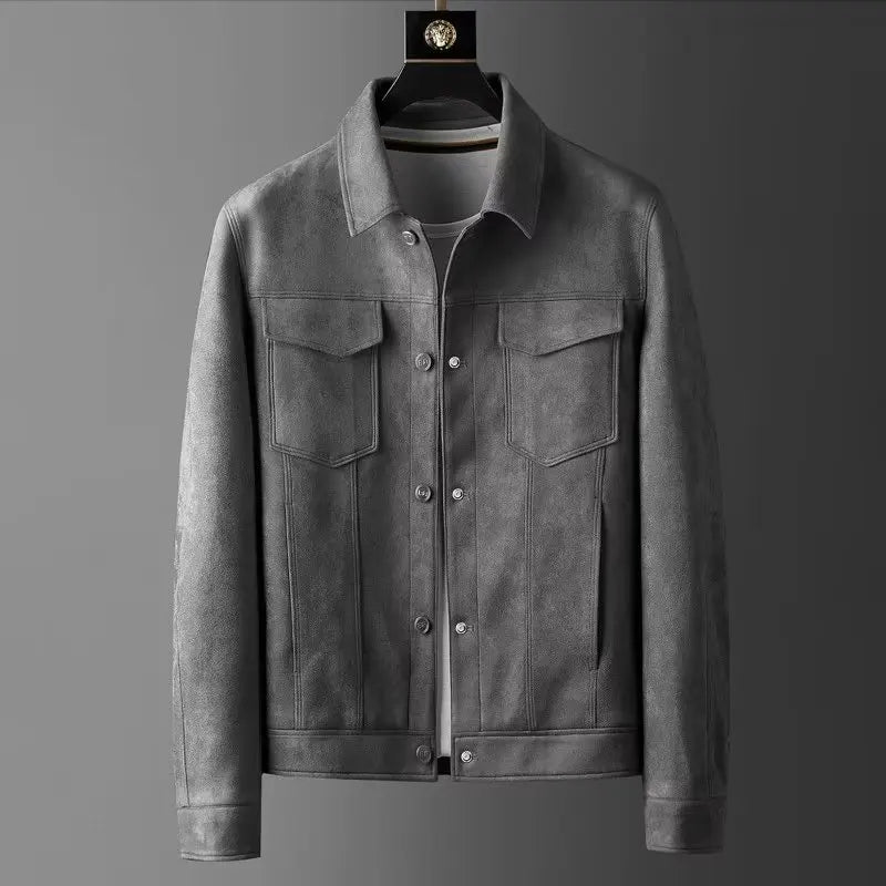 High-End Suede Jacket Men's  Casual Versatile  Workwear
