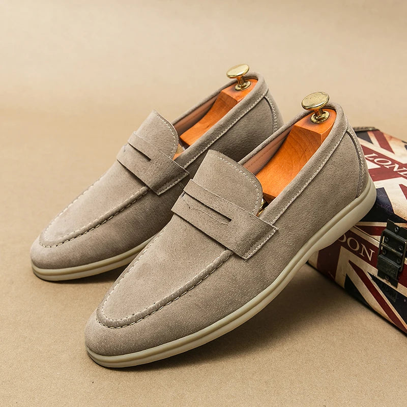 Men's Loafers  Massage Soles  Leather Casual Shoes