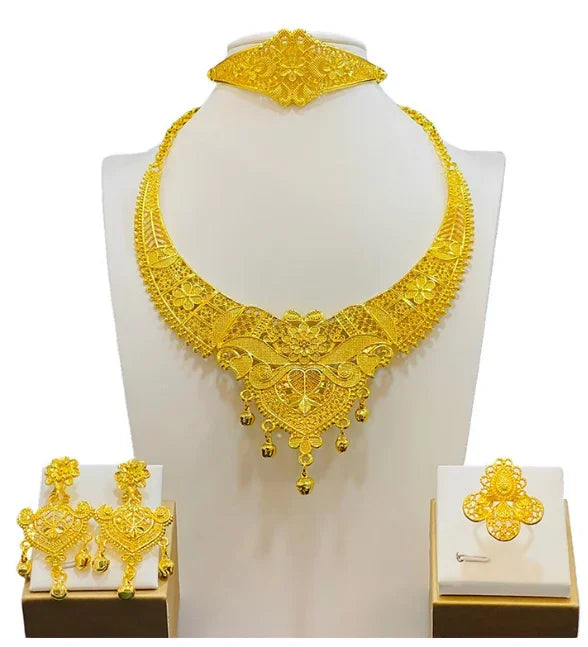 Flower Design Luxury Color Women's Jewelry Set