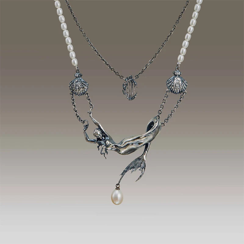 Mermaid Necklace Vintage Style Men's And Women's Jewelry