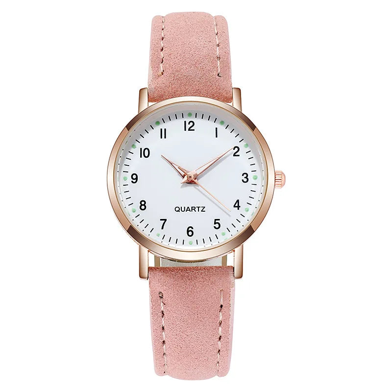 Women Leather Belt Watches Ladies Luxury Analog Quartz Luminous Wristwatch